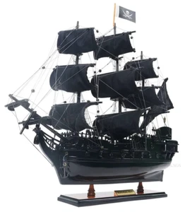 Piccola perla nera caraibica pirata alta nave modello in legno 20" completamente assemblata nuova - Foto 1 di 9