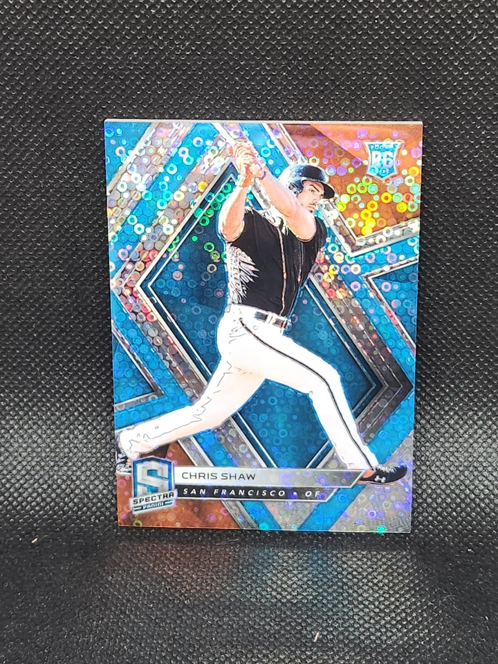 2019 Panini Spectra #62 Chris Shaw RC 40/99 BLUE DONUTS PRIZM (P1) - Image 1 of 2