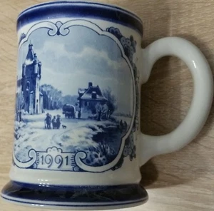 Original Delfter Jahreskrug von 1991, mit nummeriertem Echtheitszertifikat  - Bild 1 von 4