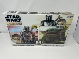 Star Wars Puzzle The Mandalorian Prime 3D  2 Pack 500 Piece Each Lenticular - Picture 1 of 14