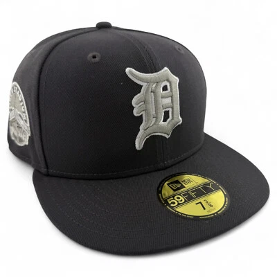 New Era Detroit Tigers MLB Trumbull Stadium Patch Graphite 59FIFTY Fitted Hat - Image 1 of 4