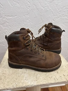 DANNER WORKMAN 16283 MEN'S 6" WATERPROOF BROWN ALLOY SAFETY TOE WORK BOOT 9.5 EE - Picture 1 of 10
