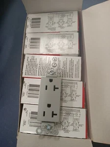10 Pass & Seymour Legrand 26352-GRY Duplex Receptacle 20amp 125V Spec Grade.New - Picture 1 of 3