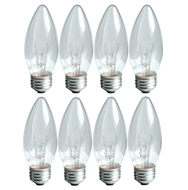 8 lustres B11 40W lâmpadas de raio de sol reguláveis luz de vela interna/externa - Imagem 1 de 1