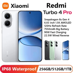 Xiaomi Redmi Turbo 4 Pro 5G Snapdragon 8s Gen 4 IP68 Waterproof 7550mAh 90W 50MP - Picture 1 of 15