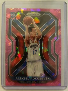 2020-21 Prizm Aleksej Pokusevski Rookie Pink Cracked Ice - Mega Exclusive! RC - Picture 1 of 2