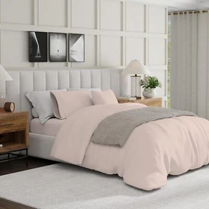 Juego de cama Purity Home 400 hilos 100 % algodón tamaño king en rubor. - Imagen 1 de 10