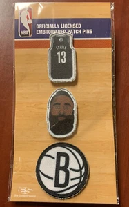 Parche bordado James Harden con licencia oficial de los Brooklyn Nets de la NBA 3 piezas. Juego de pines - Imagen 1 de 1
