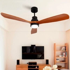 Wooden Ceiling Fans Without Light Bedroom 220v Ceiling Fan Lights Remote Control - Picture 1 of 12