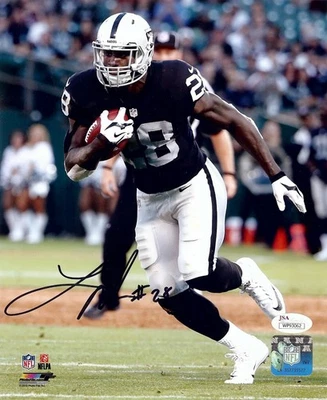 Latavius Murray Signed Autographed 8X10 Photo Raiders Action Running JSA - Image 1 of 2