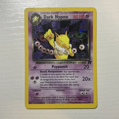 Pokémon TCG Dark Hypno Holo Card 9/82 English 2000 Base Set Vintage - Image 1 of 4