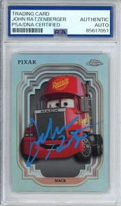 2024 TOPPS CHROME DISNEY REFRACTOR MACK SIGNED JOHN RATZENBERGER PSA DNA COA - Bild 1 von 2