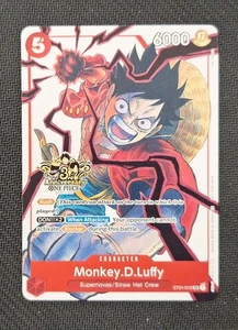 One Piece TCG - Monkey.D.Luffy - 3rd Anniversary Non-Foil Version - ST01-012 - Picture 1 of 1