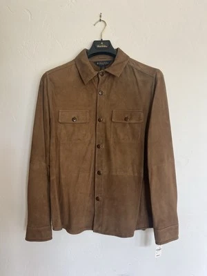New NWT Brooks Brothers Suede Shirt Jacket MSRP $548 Large - Image 1 of 4