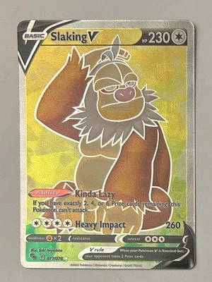 Pokemon - Slaking V - Full Art - #077/078 - Pokémon GO - Image 1 of 2