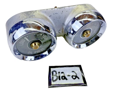 Medidores de carcasa de tablero DeSoto 1957 1958 OEM AMPERIOS DE PRESIÓN DE ACEITE MEDIDOR VARILLA DE RATA B12-2 Foto 1 de 4