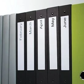 Dymo 99018 25mm x 54mm Small Lever Arch Labels Black on White - Image 1 of 3