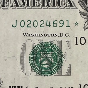 1963 UNC One Dollar STAR $1 Note Granahan/Fowler UNC Kansas City Dist CRISP STAR - Picture 1 of 11