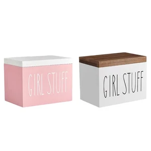 Tampon Holder for Bathroom Feminine Product Organizer Hinged Lid Tissue Box Case - Picture 1 of 14
