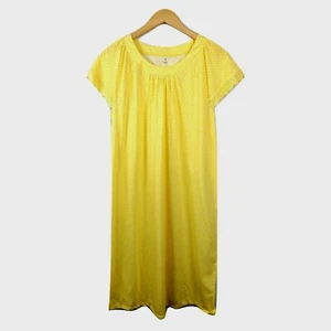 Pink K Women’s S Yellow Polka Dot Sleep Shirt Short Sleeve - Picture 1 of 3