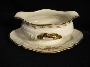 ROSENTHAL GERMANY SANSSOUCI BARBARA IVORY (GOLD TRIM) GRAVY BOAT w/UNDERPLATE - Picture 1 of 1