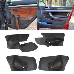 4x Interior Door Panel Microfiber Leather Trim For VW Golf 5 Jetta 05-10 4 doors - Picture 1 of 6
