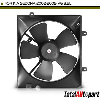Ventilador de refrigeración del radiador del motor con conjunto de cubierta para Kia Sedona 2002-2005 3,5 L Foto 1 de 4