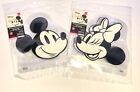 Disney x Daiso Mickey & Minnie Mouse Die Cut Zip Bags Black And White