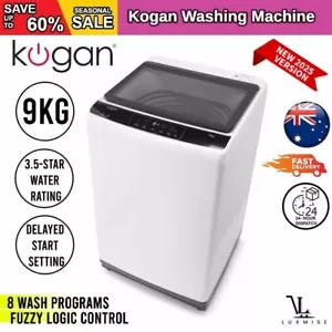NEW Kogan Smart Fuzzy Logic Top Load Washer Series 9kg Top Load Washing Machine - Picture 1 of 10