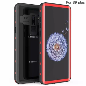 For Samsung Galaxy S9 Red Waterproof Case Cover Shockproof Screen Protector - Picture 1 of 8