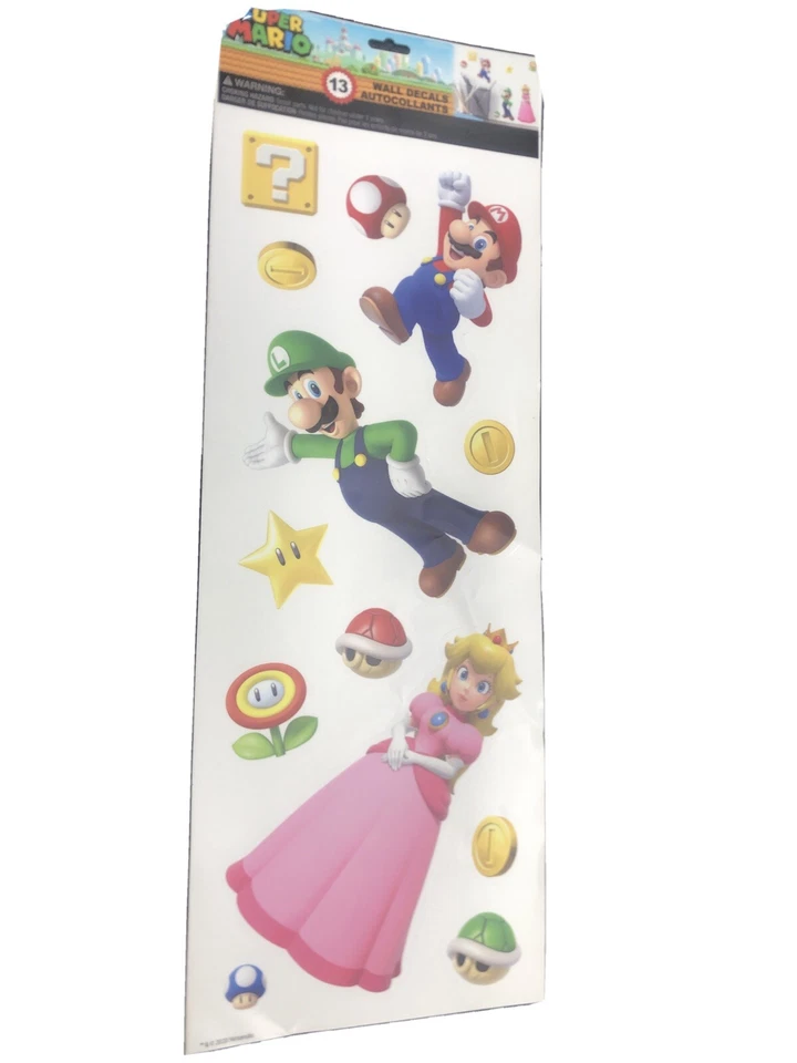 RoomMates Super Mario Nintendo Kids Room 13 Stickers 2020 Wall Decals