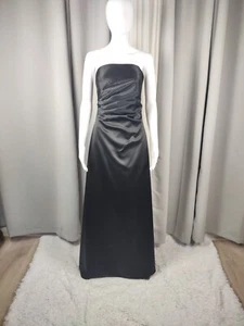 A.B.S Evening By Allen Schwartz Full Length Strapless Black Evening Gown Size 8 - Picture 1 of 11