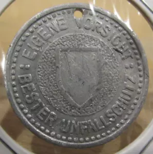 Vintage German Safety Token - Eigene Vorsicht Bester Unfallschutz - Picture 1 of 2