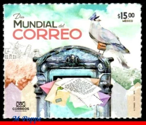 21-21 MEXICO 2021 WORLD POST DAY, DOVE, BIRDS, MAIL BOX, MNH - Picture 1 of 1
