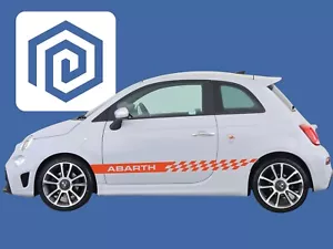 Fiat Abarth 500 595 695 Side Stripe Decal Sticker (Set of 2) Twin Air Sport Pop - Picture 1 of 14