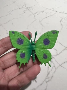 Pre-Owned Vintage 1996 TM Green Gray Purple Butterfly Figure Figurine Toy 2.75” - Picture 1 of 7