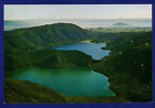 VINTAGE POSTCARD AERIAL GREEN AND BLUE LAKES ROTORUA NEW ZEALAND 1966 