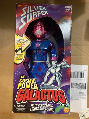 Marvel The Silver Surfer 14" Cosmic Power GALACTUS 1997 Toybiz Figure (No Sound) Cover