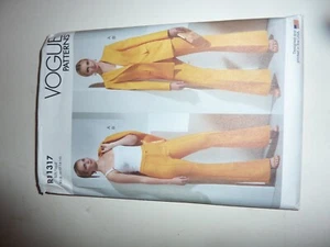 Nueva Chaqueta y Pantalones Vogue Pattern R11317 Sin Cortar Talla 8 10 12 14 16 - Imagen 1 de 2