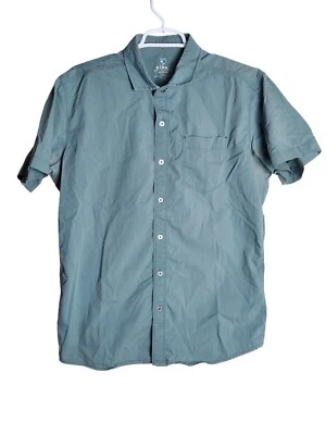 Kuhl Men Shirt M Generatr Tapered Fit Blue Short Sleeve Button Style 7311 - Image 1 of 4