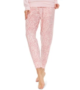 Flora by Flora Nikrooz Printed Velour Pajama Pants Pink Size Small - Picture 1 of 2