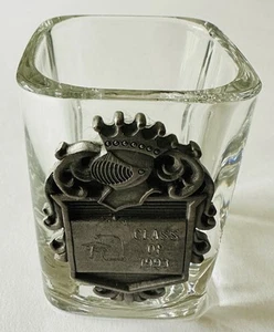Shot Glass With Peuter Crest Reads Class of 1993 - Picture 1 of 5