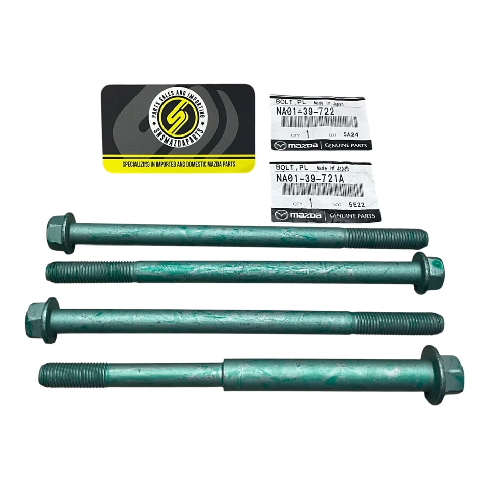 90-05 Mazda Miata OEM PPF NEW Power Plant Frame Bolt Set NA01-39-722 NA01-39-721 - Image 1 of 1
