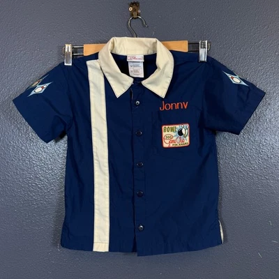 Disney XS children’s blue short sleeve shirt vintage HI-ROLLES LEAGUE CHAMPIONS - Image 1 of 4