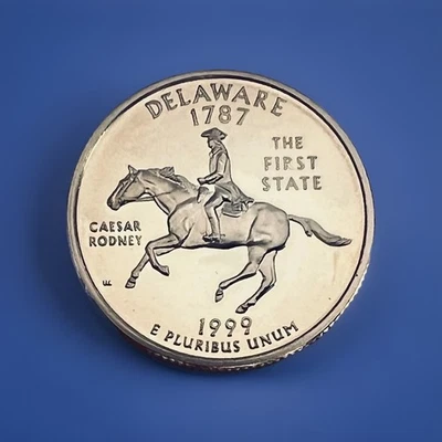 1999 S DELAWARE  State Quarter Gem PROOF Deep Cameo CN-Clad Coin - Image 1 of 2