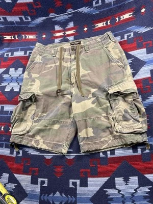 Pantalones Cortos De Colección Abercrombie & Fitch Paracaidista Carga Para Hombres 34 Camuflaje Combate Años 90 Y2K Foto 1 de 4