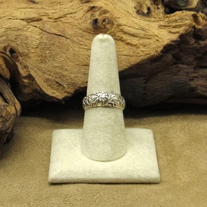 Bague motif feuille et vigne en argent massif taille 7,75 - Photo 1/4