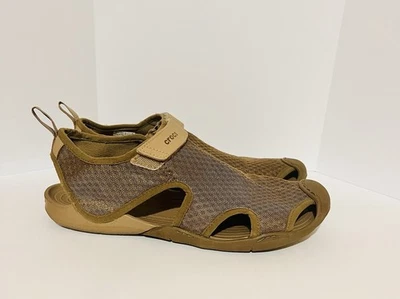 Crocs Swiftwater Sandalias Ajuste Malla Cubierta Tobogán Acuático Zapatos de Pesca Hombres Talla 10 Foto 1 de 4