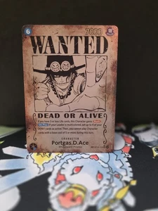 Portgas.D.Ace (SP) OP13-19 (ERROR) Wanted Poster Card (ENGLISH) - Picture 1 of 2