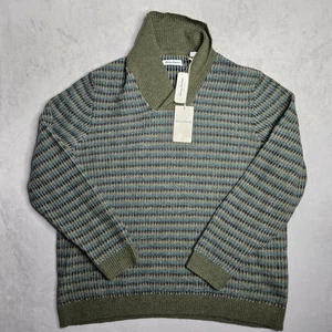 Tommy Bahama Pullover Herren XXL grün 100% Merinowolle Bungalow Strandschal NEU - Bild 1 von 11